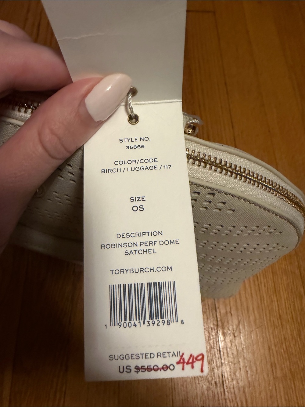 Tory Burch ROBINSON PERF DOME
SATCHEL - Picture 4 of 4